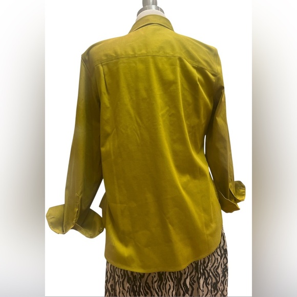 Olive Button Down Shirt for Women - Picture 4 of 5